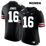 Women's NCAA Ohio State Buckeyes Keandre Jones #16 College Stitched Authentic Nike White Number Black Football Jersey IC20C11AF